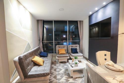 Posezení v ubytování 202-401PP Nuevo Apartamento Moderno y Central