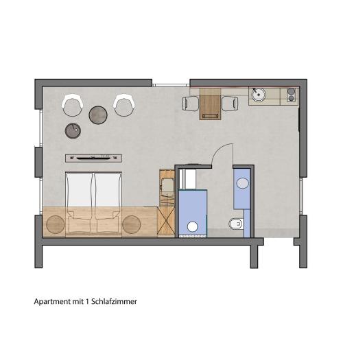 Půdorys ubytování GUESTHOUSE FELSENLAND