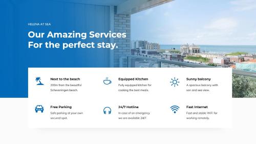 a screenshot of our amazing services for the perfect stay at Helena at Sea Apartments in Scheveningen