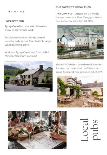 a page of a brochure for a wine tasting event at Trevose in Wrexham