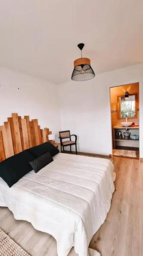 Ein Bett oder Betten in einem Zimmer der Unterkunft T3 refait à neuf /Plage/Centre/Gare/Terrasse/Pkg/wifi