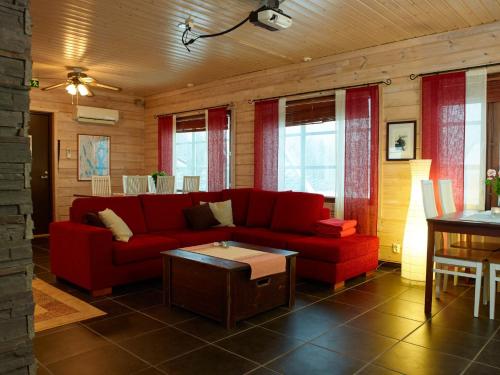 Posezení v ubytování Miekojärvi Resort