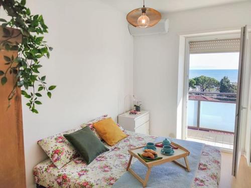 Χώρος καθιστικού στο Incantevole Trilocale Luigia fronte mare