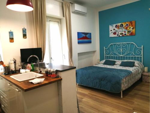 Postel nebo postele na pokoji v ubytování casa dei gemelli