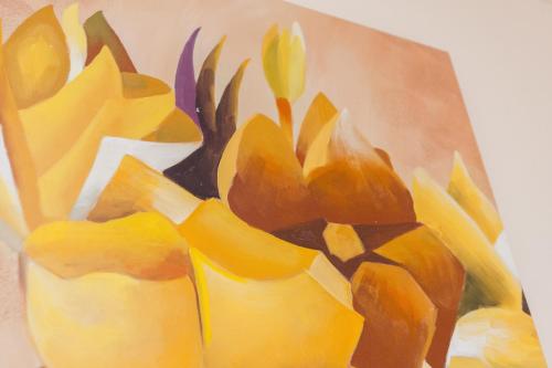 a painting of a bunch of yellow flowers at London Serviced Apartments in London