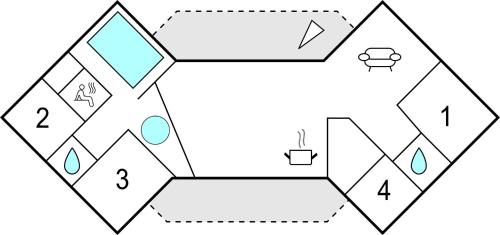 a diagram of a coordinate system with four arrows at Stunning Home In Thisted With Sauna in Klitmøller