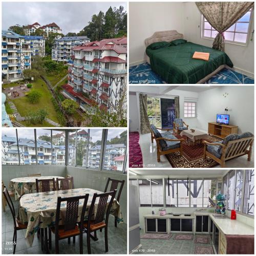 a collage of four pictures of a apartment at Bani's Penthouse (Homestay Cameron Highlands) in Tanah Rata