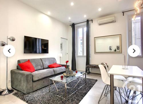 Χώρος καθιστικού στο 1 Bedroom flat 4ppl Cannes Center Croisette Banane