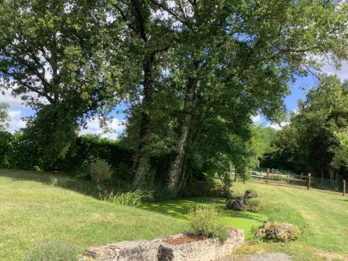 Ein Garten an der Unterkunft Gîte vallée magique Panissaud