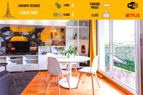 ANJA - Top Hôte Paris - 6 Personnes Balcon Parking