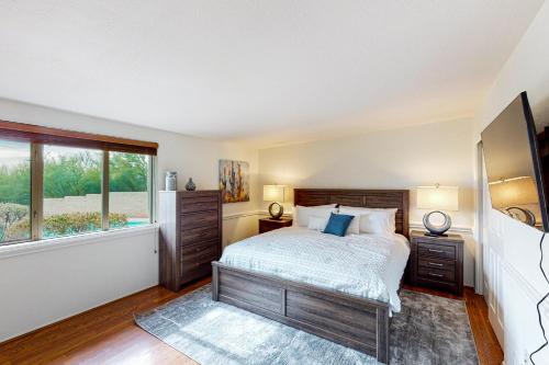 Giường trong phòng chung tại Lizard Rock