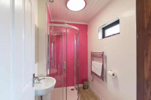Koupelna v ubytování Bluebell Lodge 9 with Hot Tub