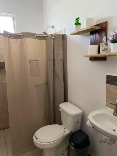 Koupelna v ubytování Departamentos cherris