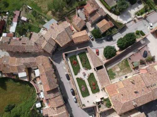 an overhead view of a village with rows of houses at Via Verdi 14 in Mondolfo