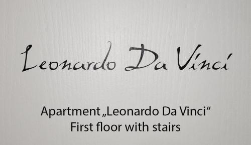 a sign that reads leonardo da vinci and istg istg istg istg at Maria Magdalena Apartments in Rennes-le-Château