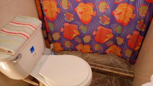 Koupelna v ubytování Hospedaje La Tierrita Villa de Leyva