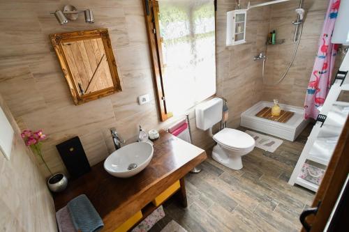 a bathroom with a sink and a toilet at Family friendly house with a swimming pool Sveti Ivan Zelina, Prigorje - 20657 in Sveti Ivan Zelina