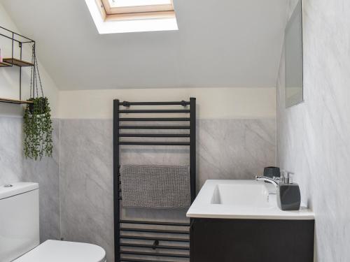 y baño con lavabo y aseo. en Beech Cottage - Uk42883, en Benllech