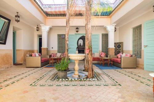 Χώρος καθιστικού στο Riad salix d'agafay