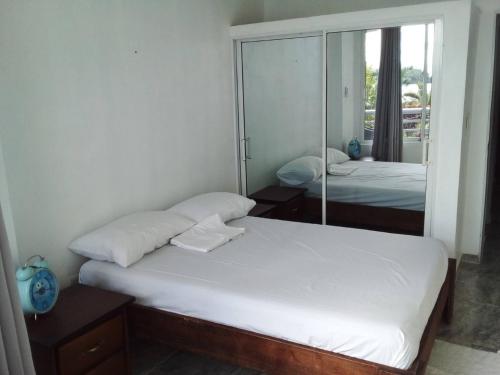 Postel nebo postele na pokoji v ubytování Appart-hotel Veras Samana No 9