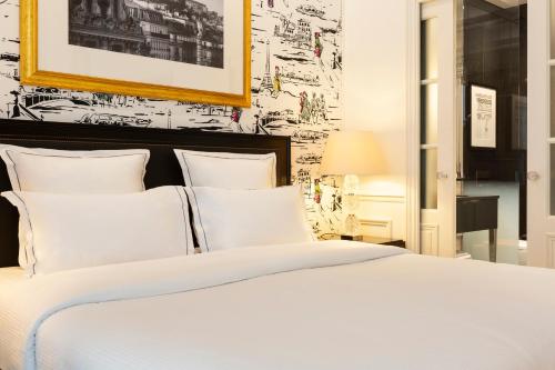 Postel nebo postele na pokoji v ubytování Hôtel Keppler