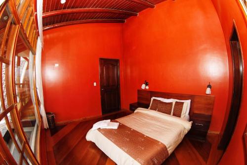 Katil atau katil-katil dalam bilik di Hosteria Loma Larga Cayambe