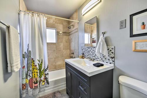 A bathroom at Joshua Tree Vacation Home with Private Hot Tub!
