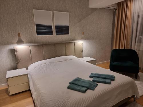 Una cama o camas en una habitación de Apartment Gorazd