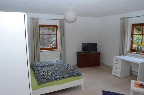 Una cama o camas en una habitación de Apartment Albert