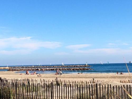 Photo de la galerie de l'établissement Appartement climatisé avec mezzanine, terrasse et parking, à 200m des plages, animaux admis - FR-1-338-123, à Sète