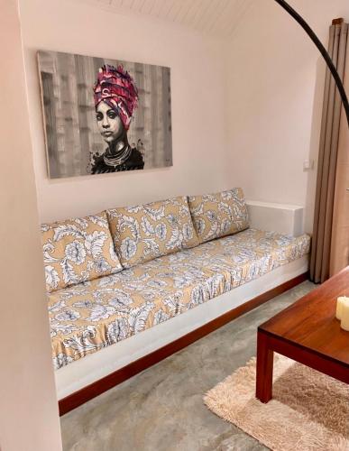 Χώρος καθιστικού στο very nice new apartment 80 meters from the sea