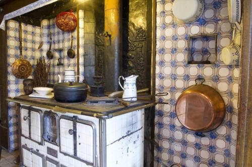 Dapur atau dapur kecil di Auberge d'Inxent