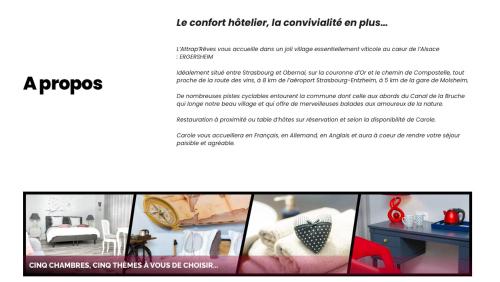 Galería fotográfica de L'Attrap'Rêves : Le confort Hôtelier, la convivialité en plus en Ergersheim