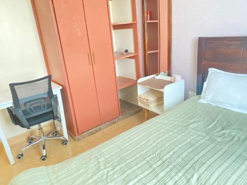 Postel nebo postele na pokoji v ubytování Cream Loft
