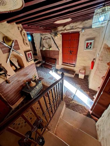 an overhead view of a staircase in a building at Al Misfah Hospitality Inn in Misfāh