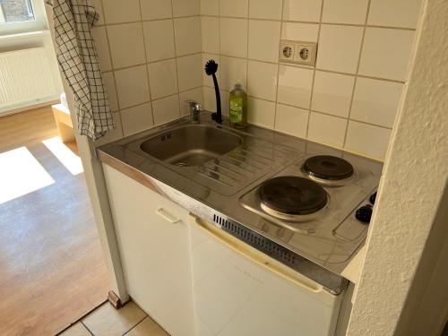 Majoituspaikan Gemütlich Wohnen in der Neckarstadt keittiö tai keittotila