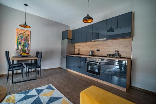 E&S Luxury Suite Apartments Ohrid tesisinde mutfak veya mini mutfak