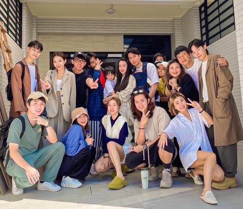 a group of people posing for a picture at Tainan Anping High Chill B&B in Anping