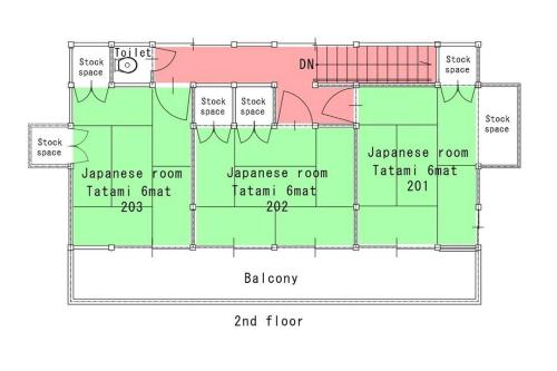 a floor plan of a tennis court at 日本庭園古民家　飯田屋　Traditional experience iidayajapan in Yokohama