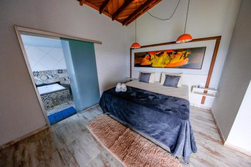 Ένα ή περισσότερα κρεβάτια σε δωμάτιο στο Villa Annapurna