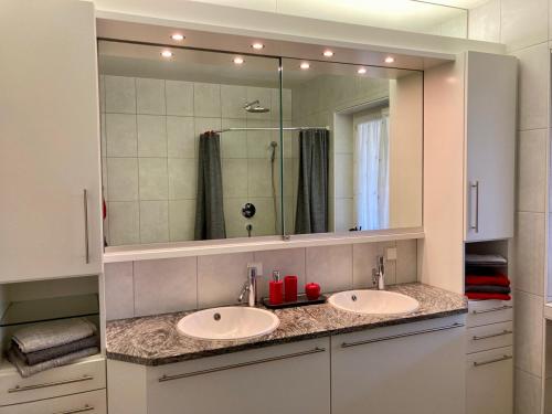 Ένα μπάνιο στο Ferienwohnung Breisgau