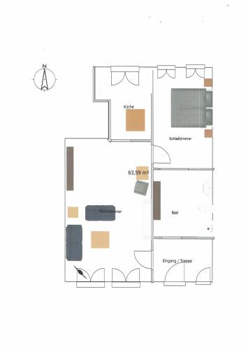 a floor plan of a building at Vier Jahreszeiten Idyll in Schuttertal