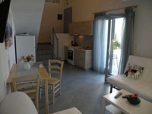 Kuchyň nebo kuchyňský kout v ubytování Zathea Apartments