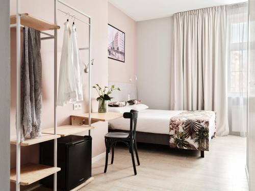 Cama o camas de una habitación en HOLA GDYNIA