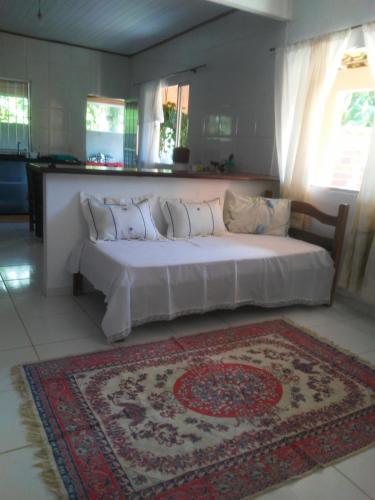 Χώρος καθιστικού στο Casa Cachoeira Crepúsculo