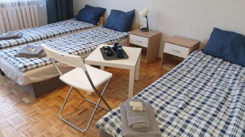 Postel nebo postele na pokoji v ubytování Poznań Winogrady