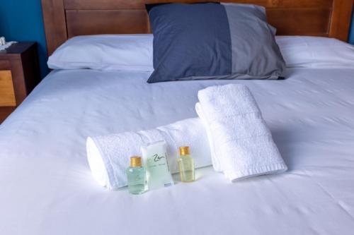 Posteľ alebo postele v izbe v ubytovaní Sukarrieta Beach Park