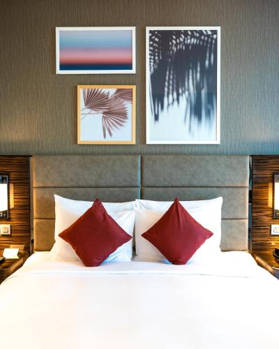 Кровать или кровати в номере Hyde Hotel Dubai