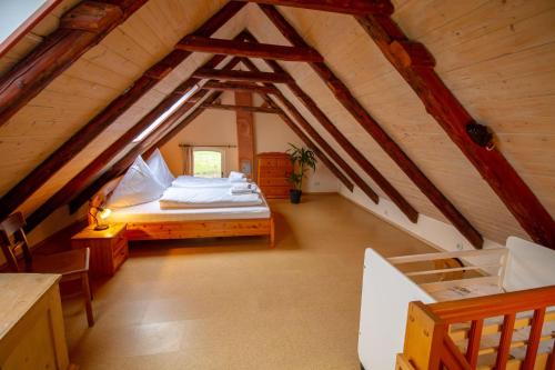 Postel nebo postele na pokoji v ubytování Ferienhaus Utkiek