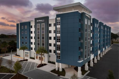 a rendering of a building with blue and white at Residence Inn by Marriott Jacksonville Downtown in Jacksonville